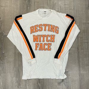 PINK Halloween “Resting Witch Face” Long Sleeve